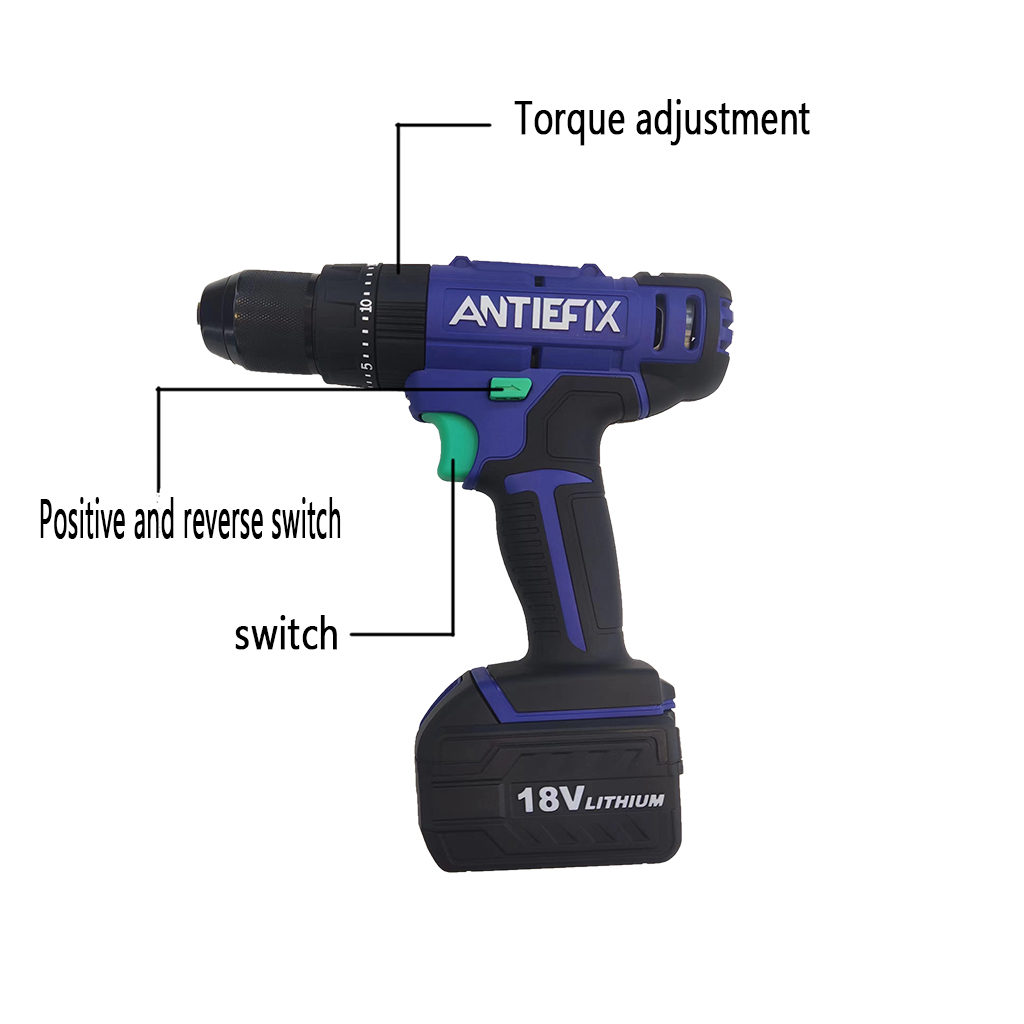 ANTIEFIX shore patch rechargeable IMPACT DRILL, multi-functional lithium battery drill CORDLESS IMPACT DRILL Specification image