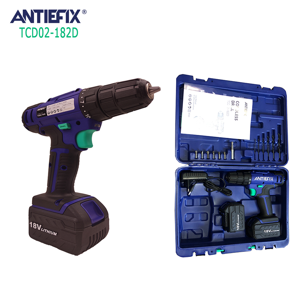 ANTIEFIX shore patch rechargeable electric DRILL, lithium battery drill, hole opening electric screwdriver, 18V CORDLESS DRILL details Picture