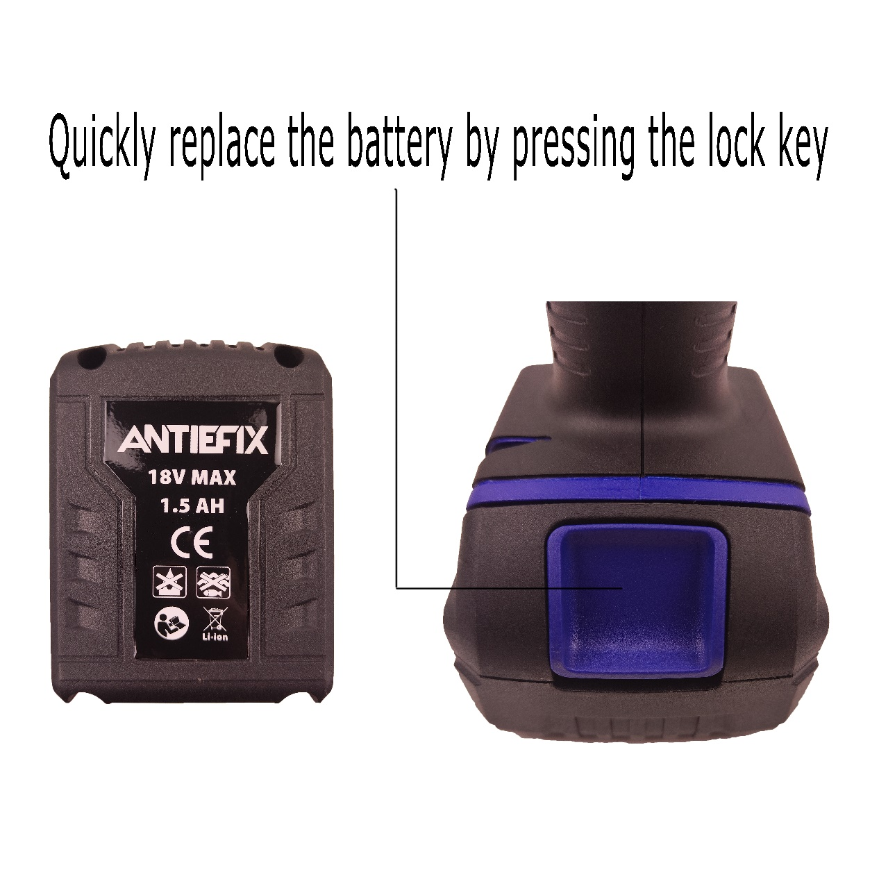 ANTIEFIX shore patch rechargeable IMPACT DRILL, multi-functional lithium battery drill CORDLESS IMPACT DRILL Item Picture
