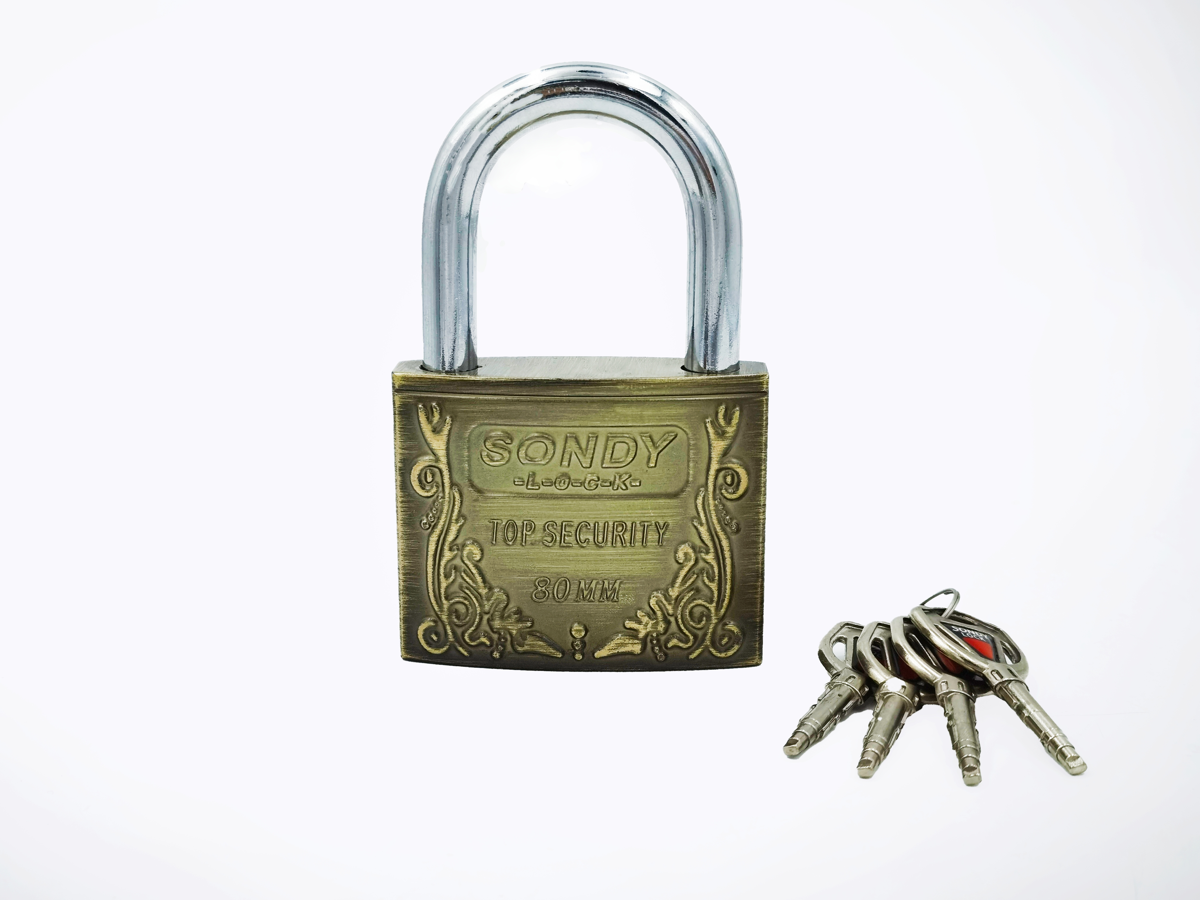 80 alloy antique bronze bullet padlock details Picture