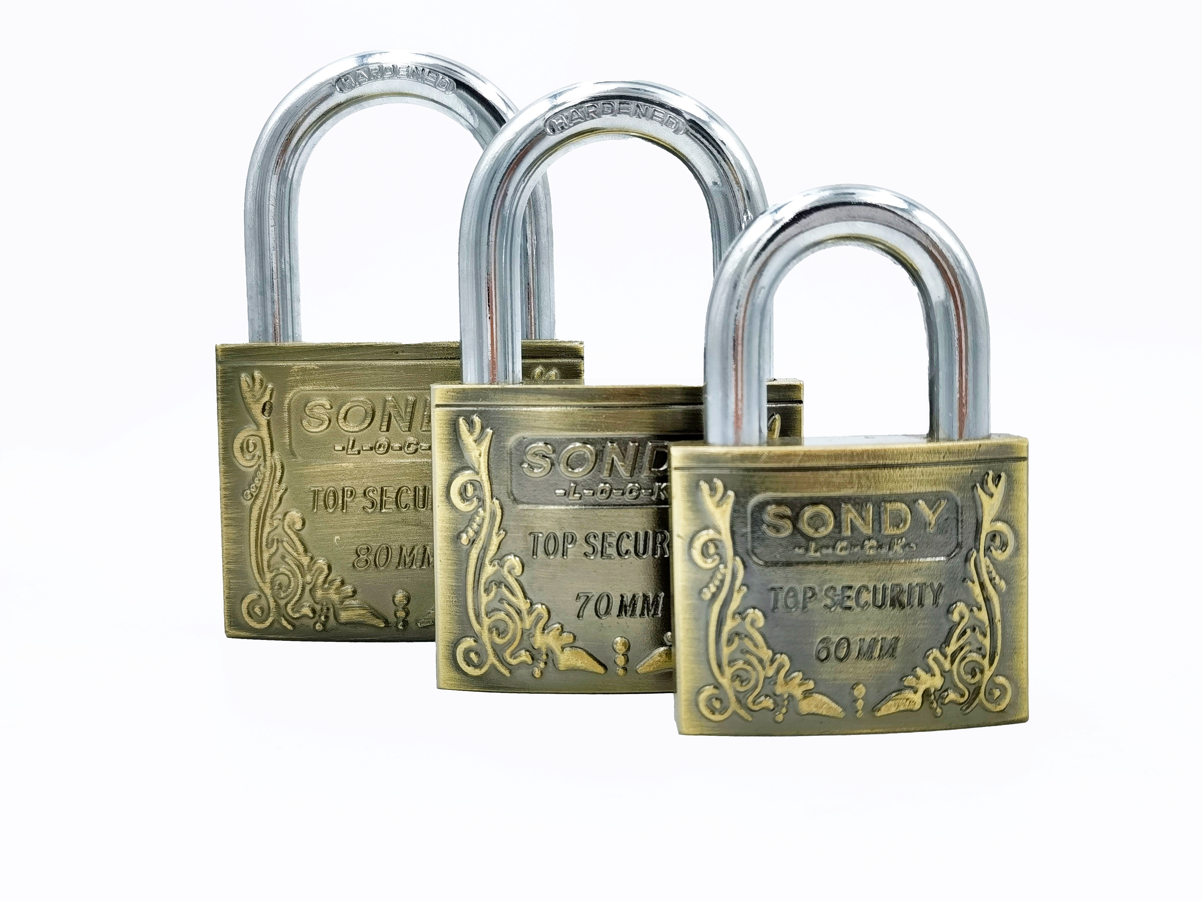 80 alloy antique bronze bullet padlock Specification image