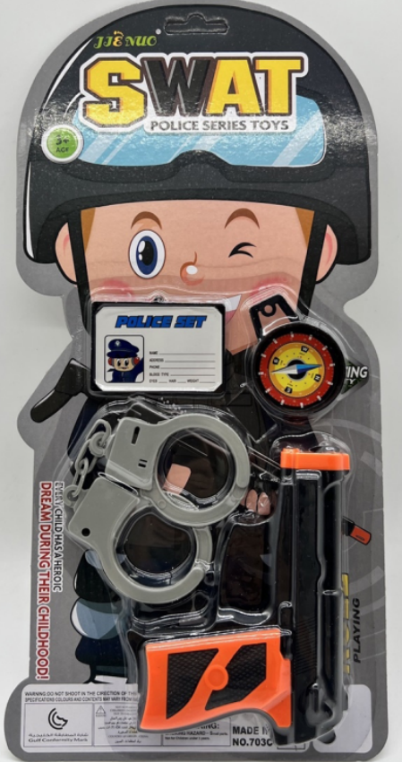 Children's foreign trade suction plate, western electroplated cowboy gun, mixed boy role-playing prop toy gun SWAT Specification image