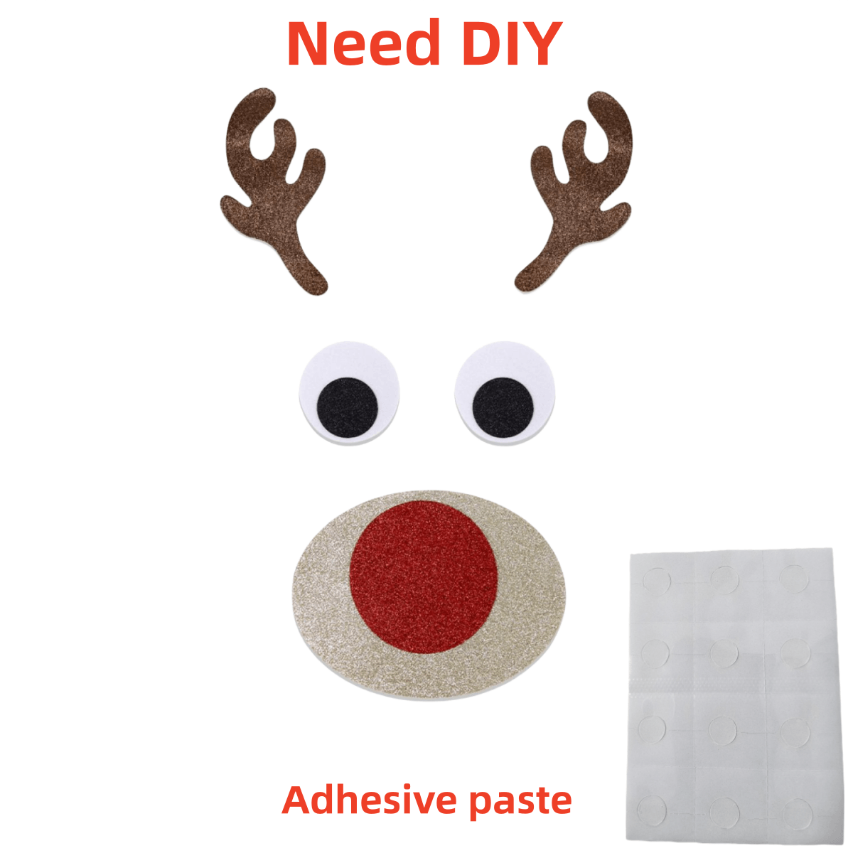 打造温馨节日氛围，限时抢购圣诞节装饰品无纺布门贴节日商场店铺橱窗玻璃贴家居2222