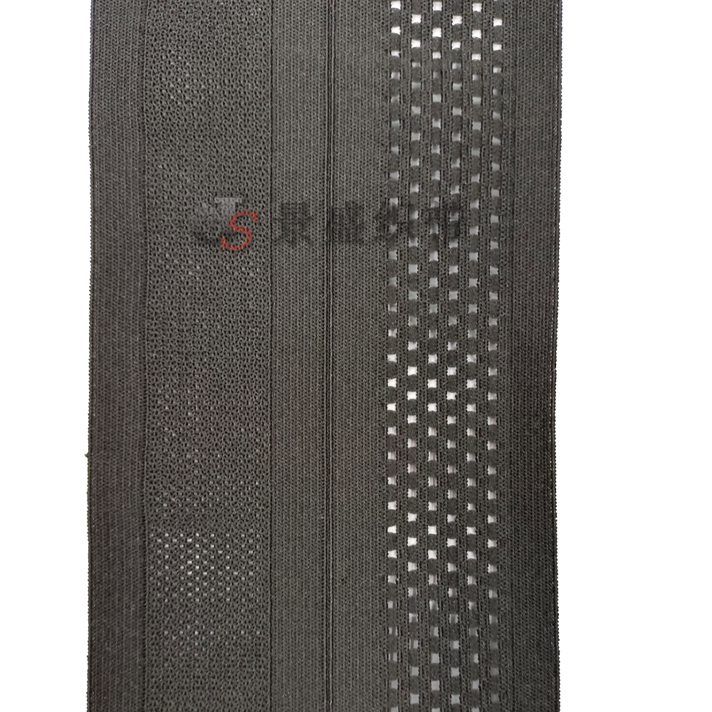 网格弹力松紧带/网眼腹带/托腹塑身腰带/衣服纺织辅料织带/织带工厂产品图