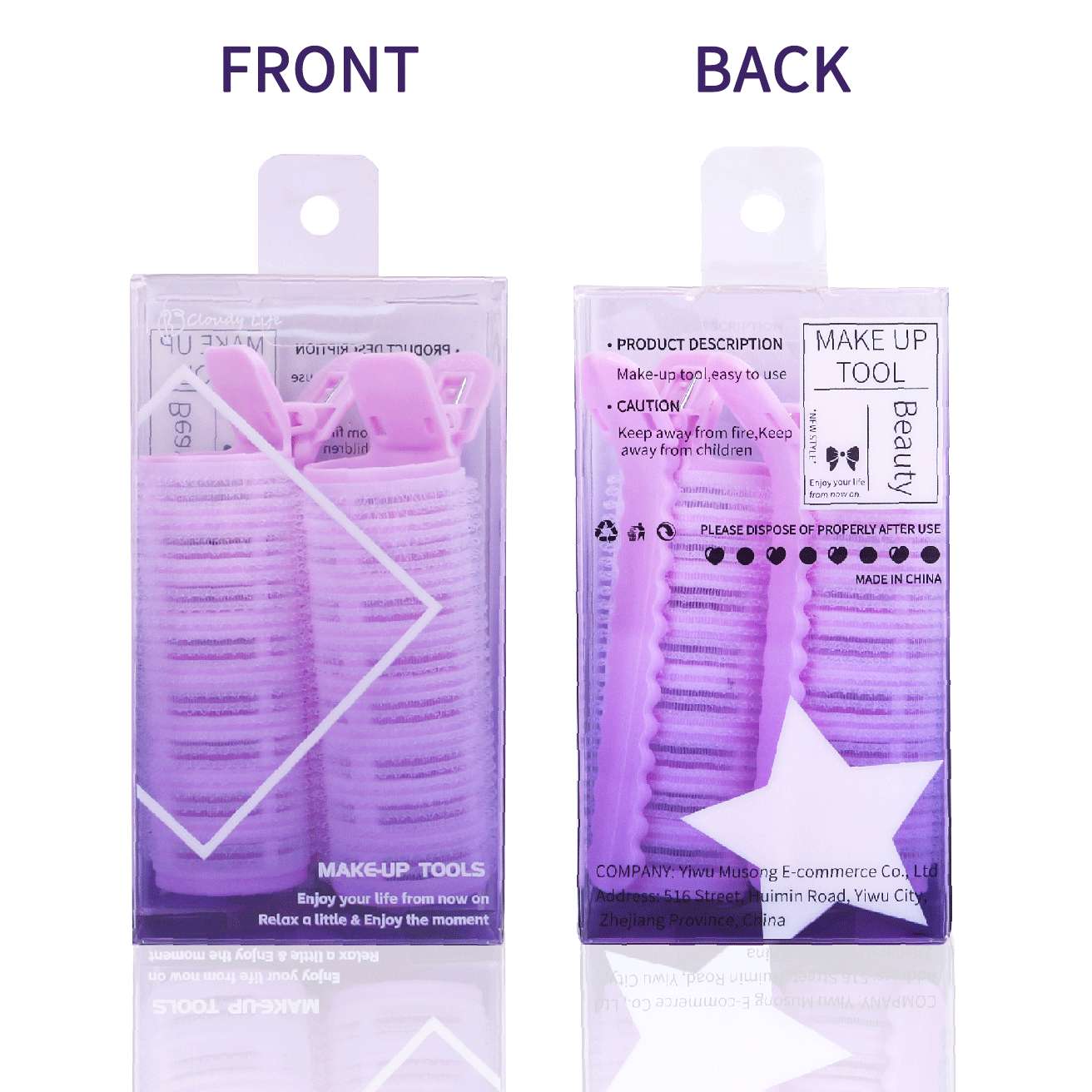 Two High-Ceilinged Fluffy Hair Clips With Bangs And Rollers