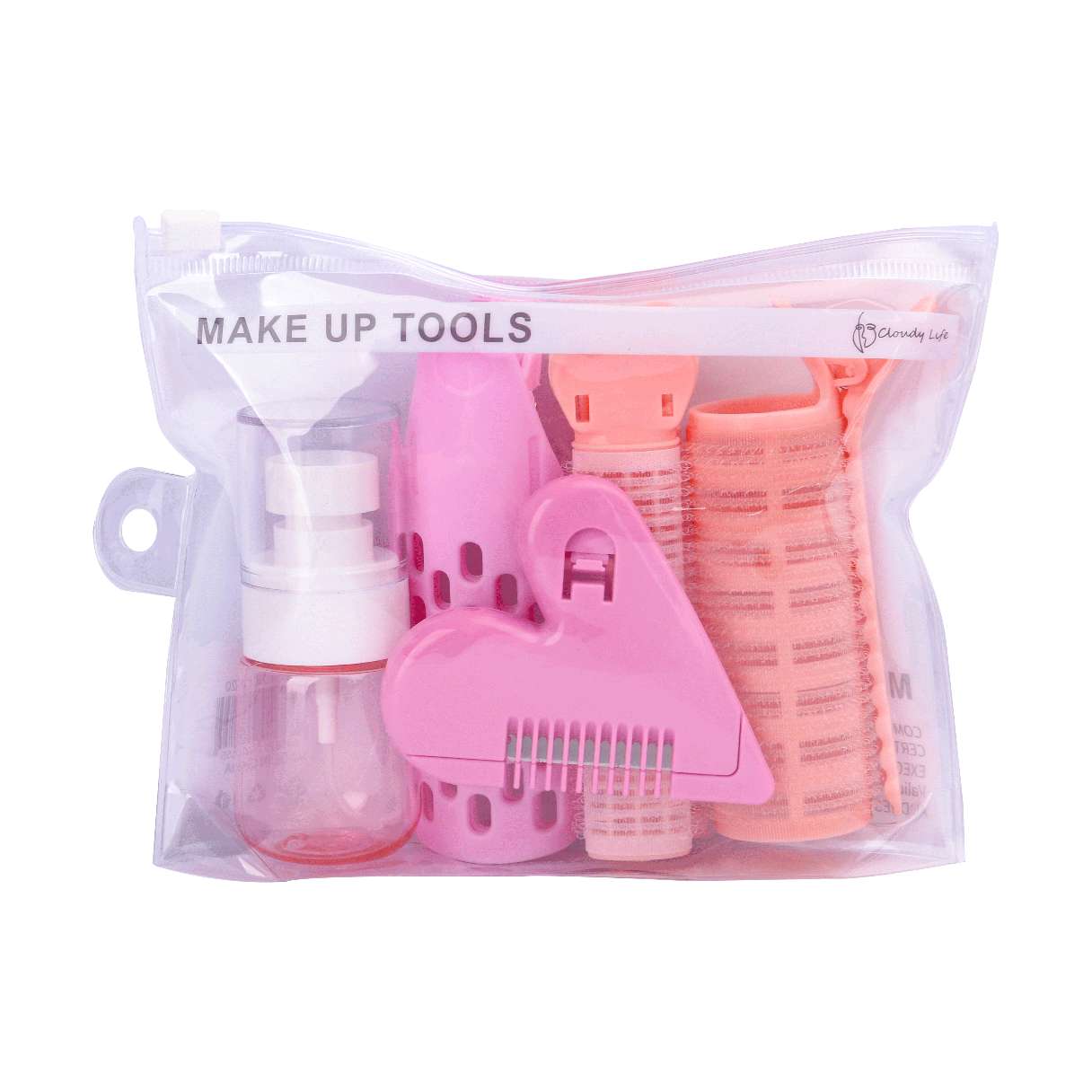 Portable Travel Dispenser + Bangs Clip + High Top Fluffy Hair Clip + Bangs Trimmer
