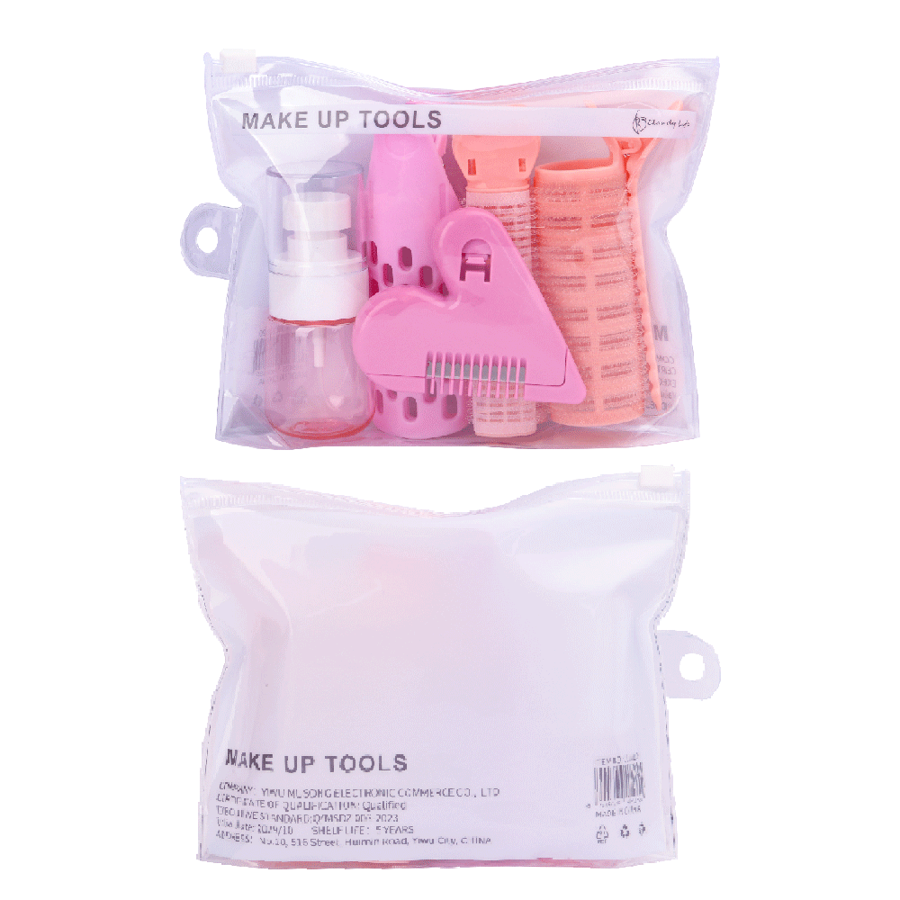 Portable Travel Dispenser + Bangs Clip + High Top Fluffy Hair Clip + Bangs Trimmer undefined