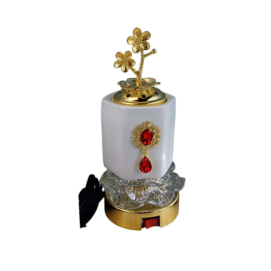 New ceramic pendant, large electric burner with light, Middle Eastern craft electric incense burner details Picture