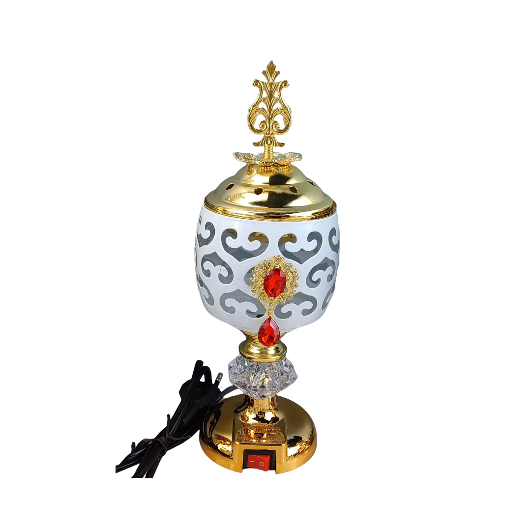New metal pendant hollowed-out electric incense burner Middle Eastern craft electric incense burner Specification image