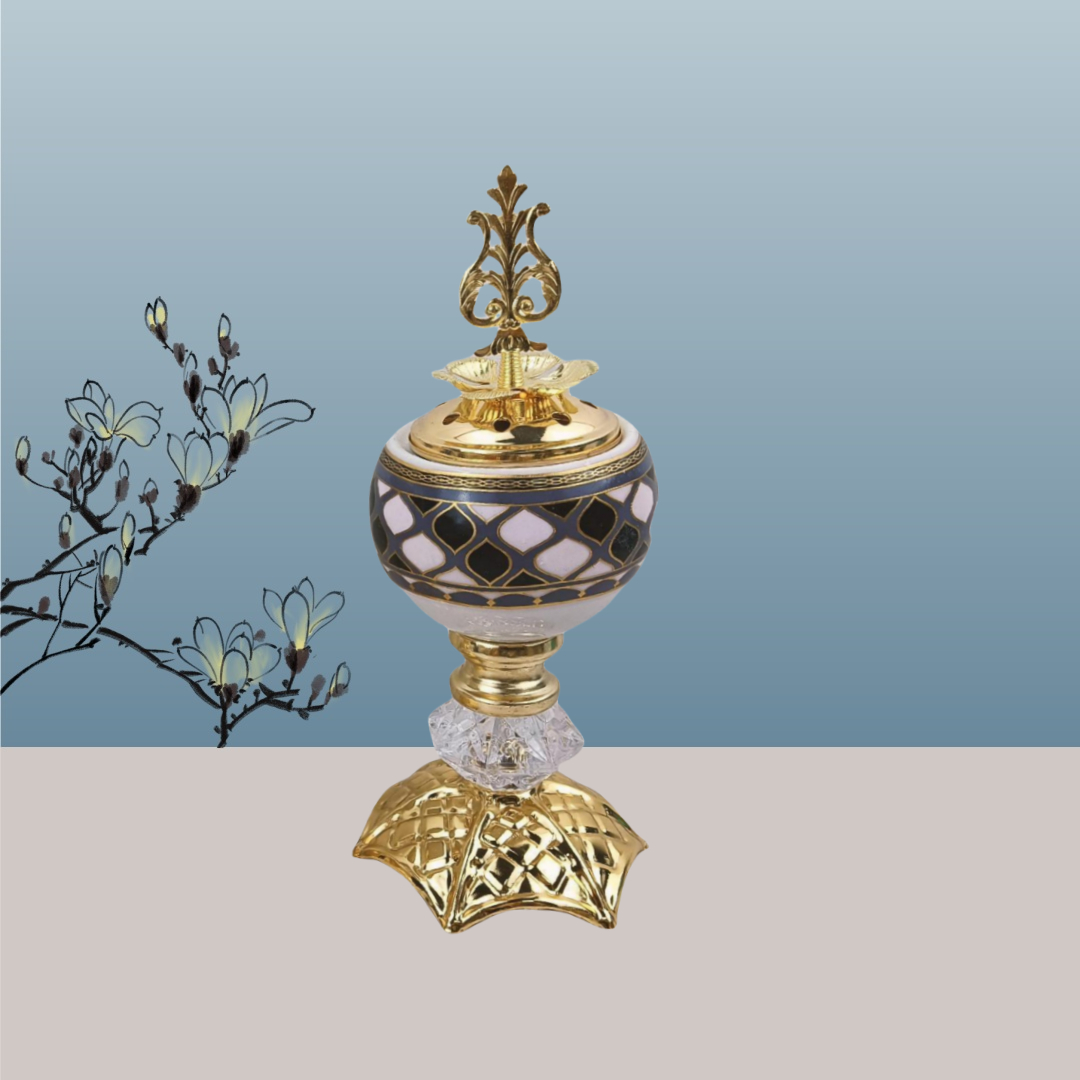 New ceramic round bottom round ball charcoal incense burner Middle eastern incense burner craft incense burner Application Scenario