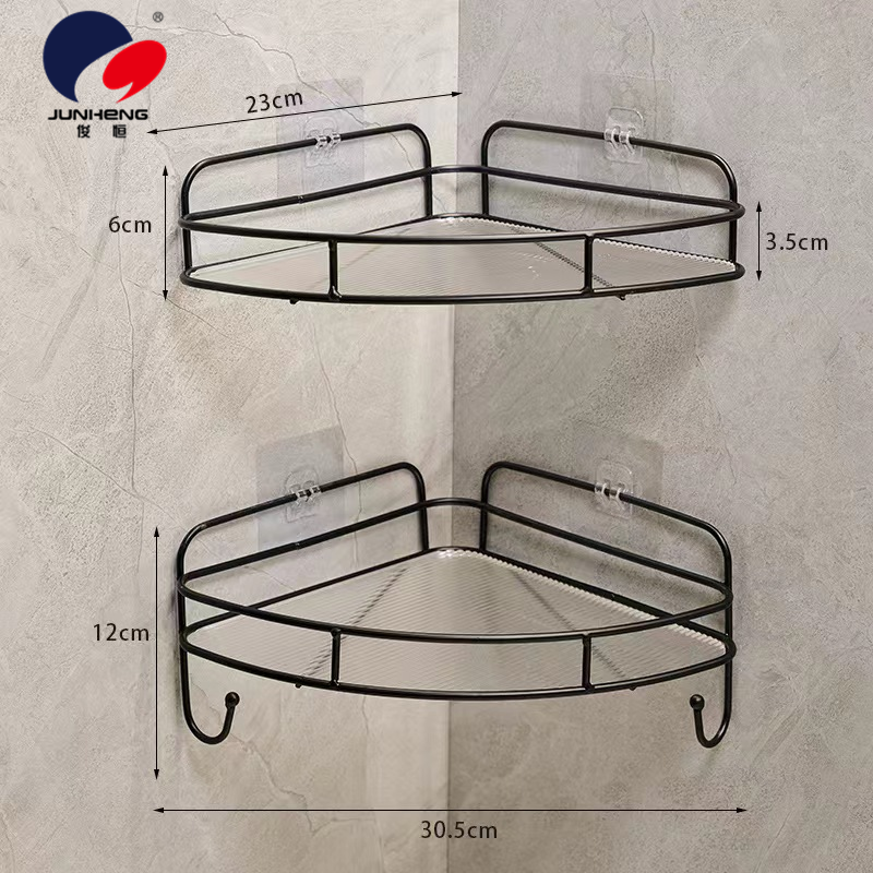北欧浴室转角架/三角洗漱收纳/铁置物洗漱收纳架细节图