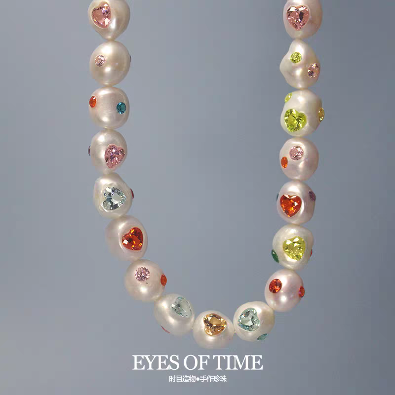 重工/水晶/天然珍珠白底实物图