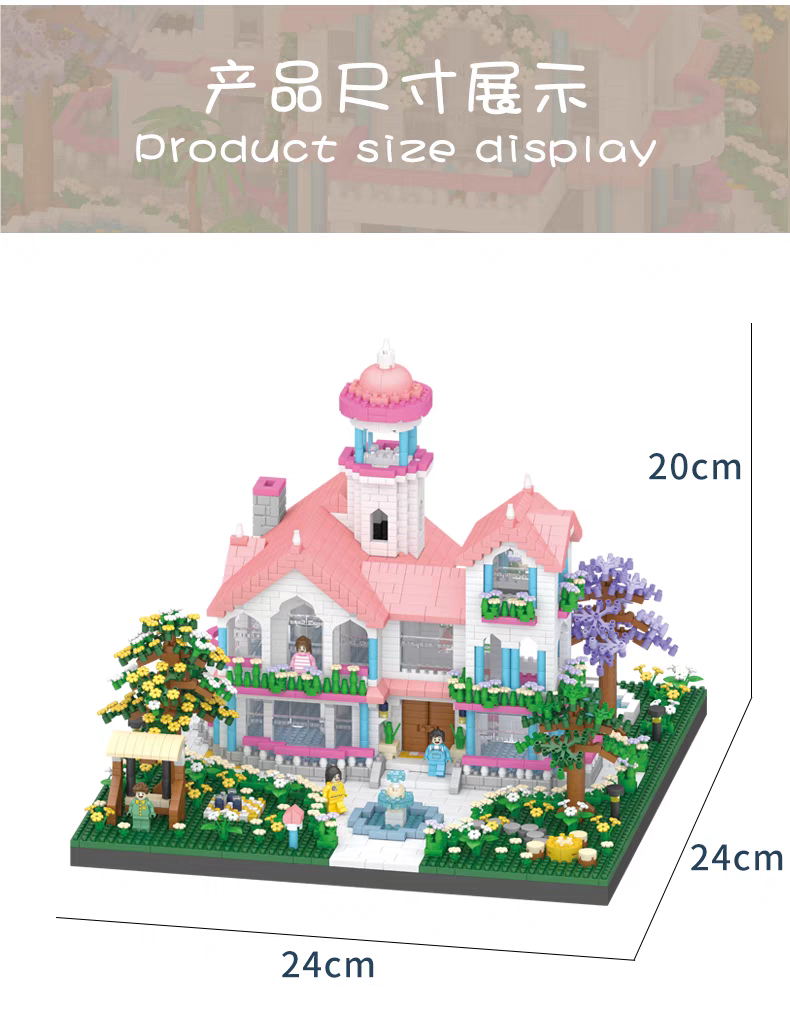 "United Imagination Building Block Girls Series High-Difficulty Building Block Disney Castle Construction Puzzle Toy Gift. detail image 6