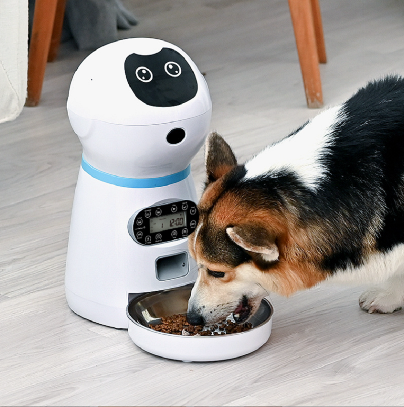 不锈钢食盘机器人宠物自动喂食器 猫狗定时定量智能喂食图