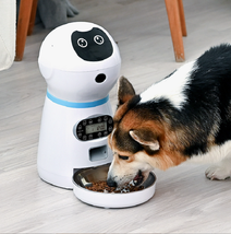 不锈钢食盘机器人宠物自动喂食器 猫狗定时定量智能喂食
