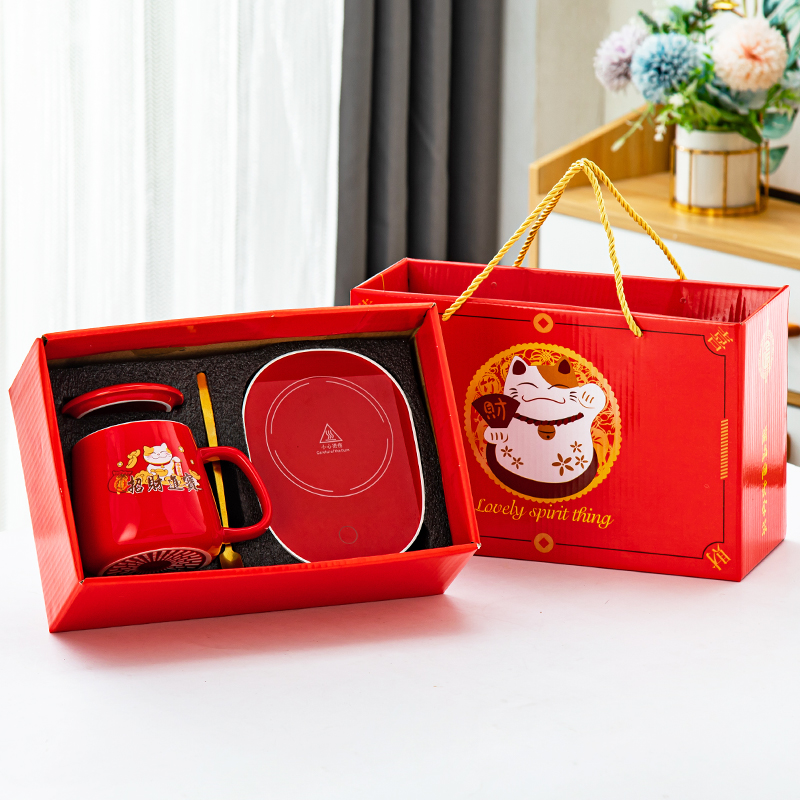 Orange bowl and chopstick set, ceramic tableware set, bowl gift box, small gift promotion, souvenir gift with a carrying rope, gift golden castle vase Application Scenario