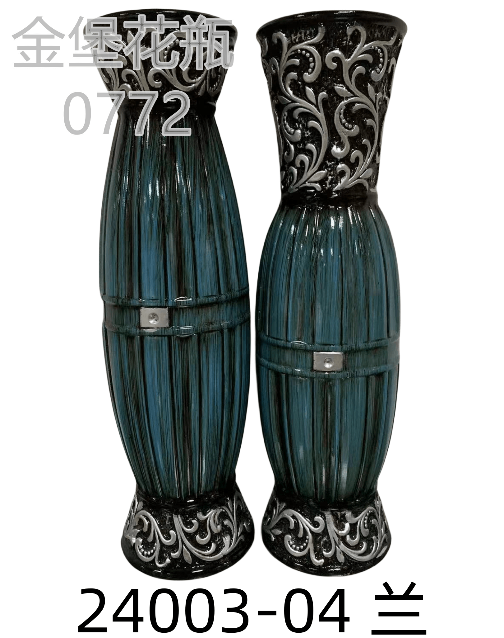 60cm ceramic vase, low-temperature painted European-style vase, home decoration item, living room decoration, simulated vase, 5 Golden castle vase Application Scenario