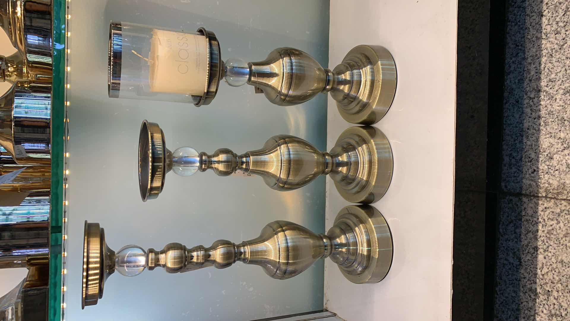 Candlestick iron with acrylic