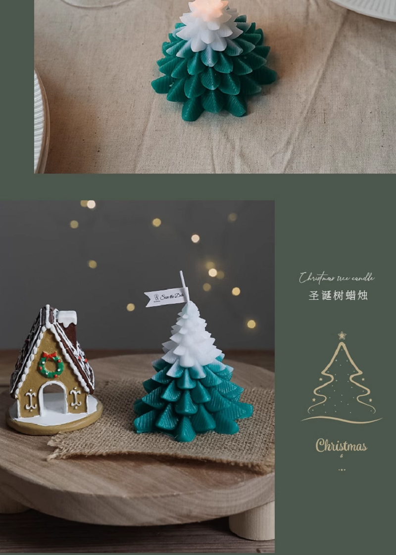 Christmas tree decorations, ornaments, gifts for female friends and best friends, Christmas tree shapes, scented candles, shooting props Application Scenario