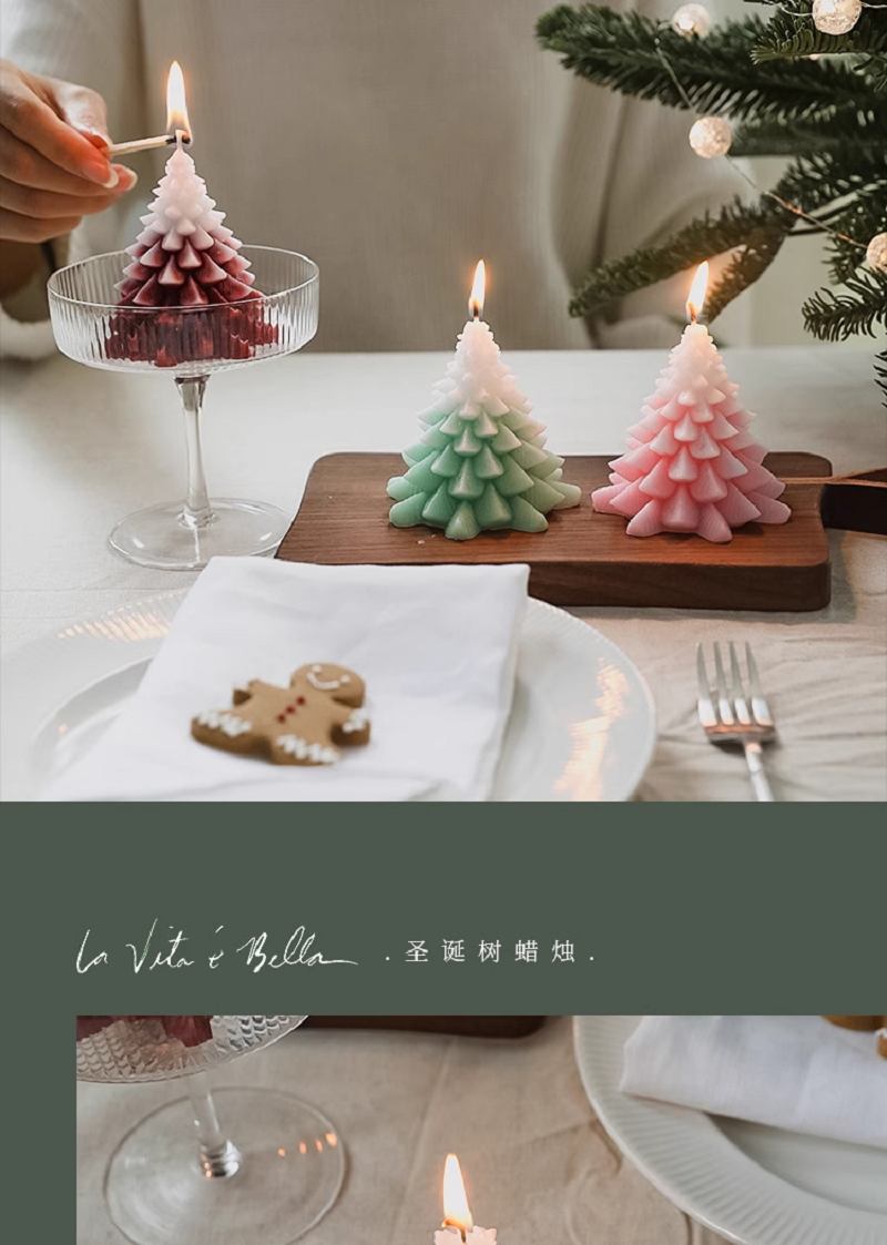 Christmas tree decorations, ornaments, gifts for female friends and best friends, Christmas tree shapes, scented candles, shooting props Specification image
