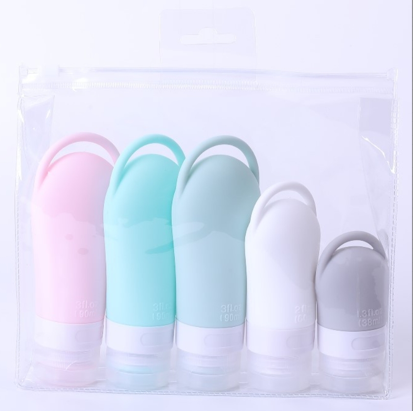 Portable travel portioning bottle set with holes details Picture