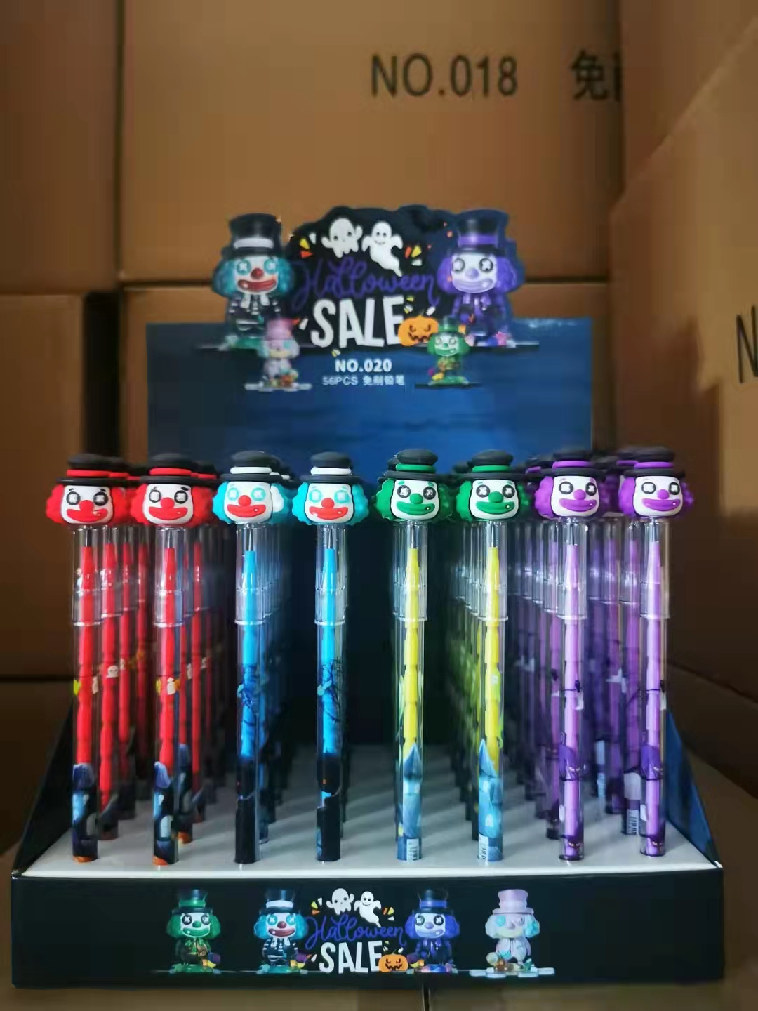 Creative cartoon cute little train, clown, primary school school supplies, no-sharpening pencil, Jiejie pen Item Picture