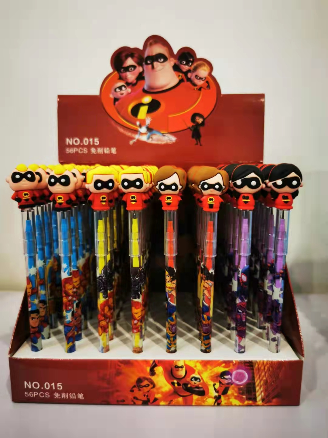 Creative cartoon cute little train, clown, primary school school supplies, no-sharpening pencil, Jiejie pen