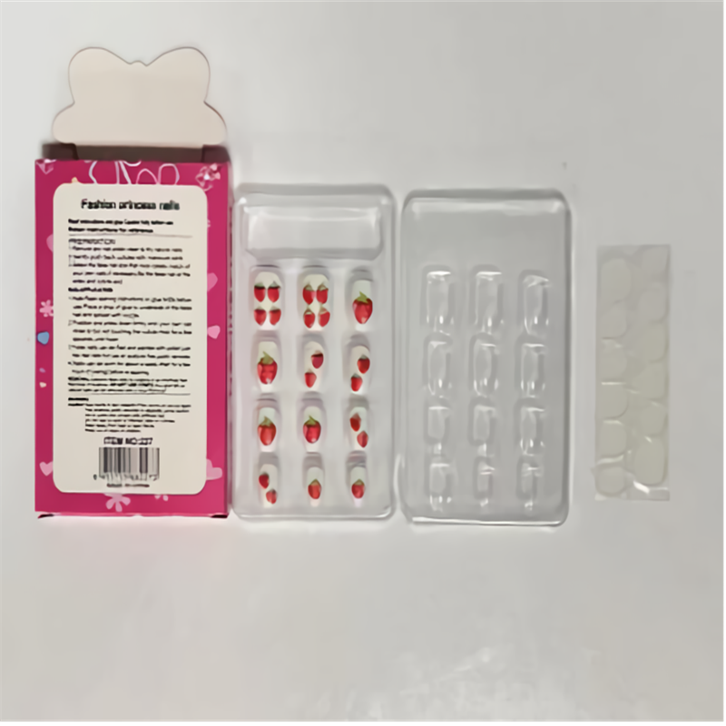 Xindu Culture Group glory produced XDXX-0036 finished cartoon children wear nail box sweet and cute children removable fake nail nail patch children jewelry nail art Specification drawing