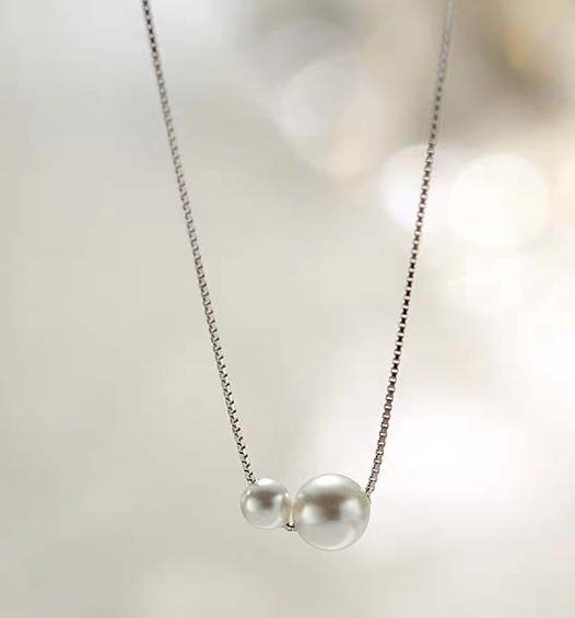 韩国珍珠项链女轻奢小众设计感高级锁骨链生日礼物2023年新款A