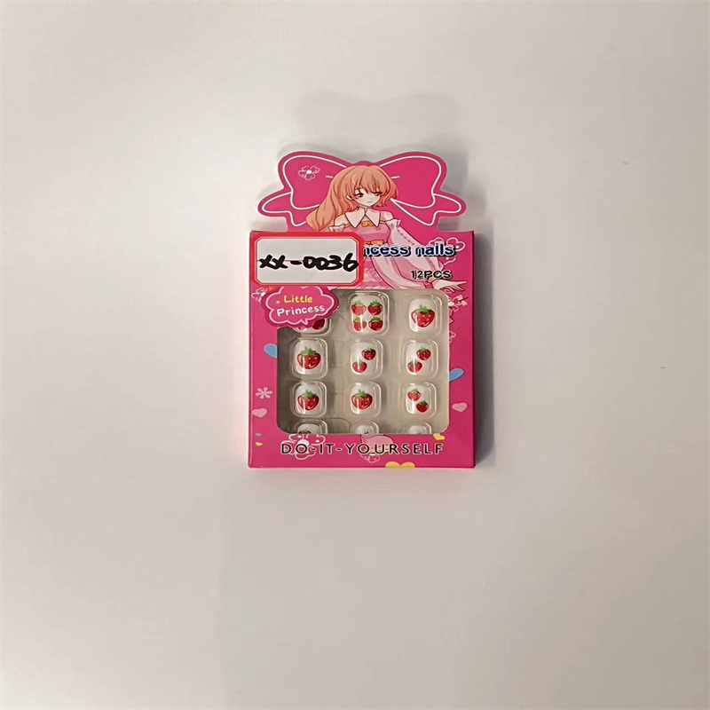 Xindu Culture Group glory produced XDXX-0036 finished cartoon children wear nail box sweet and cute children removable fake nail nail patch children jewelry nail art Item Picture