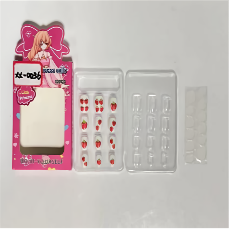 Xindu Culture Group glory produced XDXX-0036 finished cartoon children wear nail box sweet and cute children removable fake nail nail patch children jewelry nail art details Picture