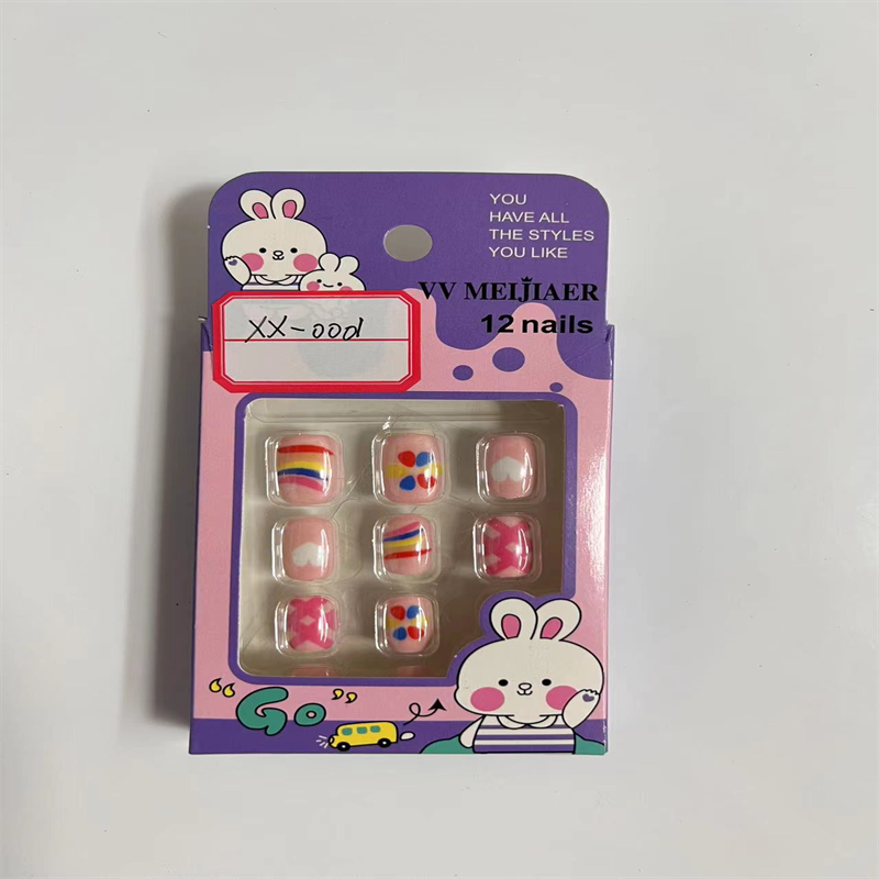 Soododo XDXX-0001 new gel nail nail solid color nail sticker European and American c sticker Amazon nail sticker customized children's jewelry nail nail details Picture
