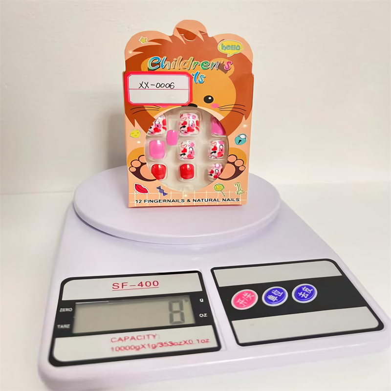 Xindu Culture Group glory produced XDXX-0006 nail art product box printed cartoon children's wear nail, fake nail nail piece removable children's jewelry nail art with back adhesive patch details Picture