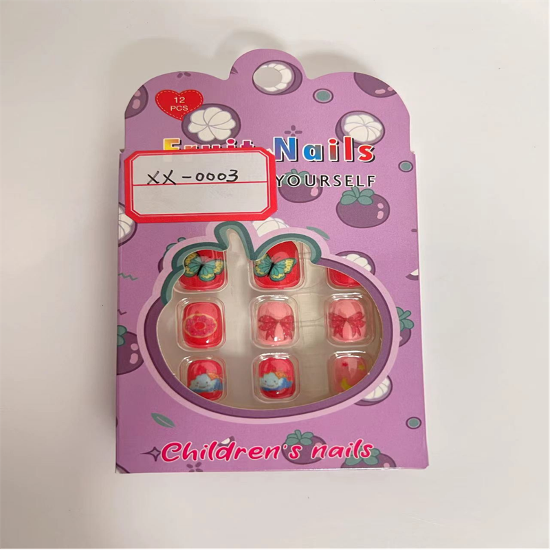 Xindeu Culture Group glory produced XDXX-0003 Elk Chessboard wear nail nail patch Autumn and winter jump color nail nail patch Christmas fake nail nail patch finished children's jewelry nail nail details Picture