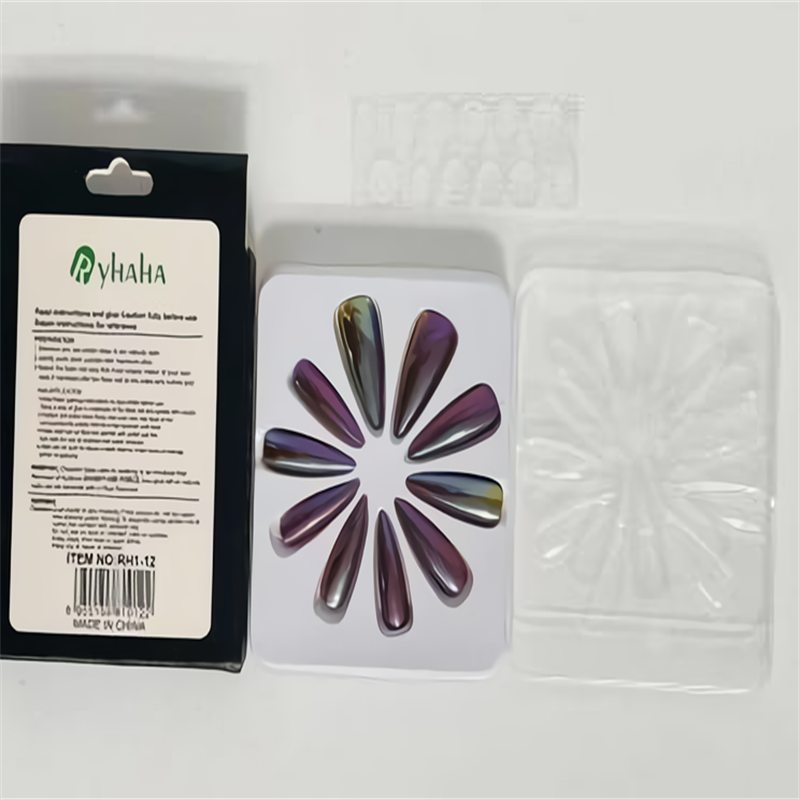 Soododo XDXX-0133 Maillard fairy wind magic nail paste fake nails can be reused fake nails handmade nail art wear nail accessories nail art Specification drawing