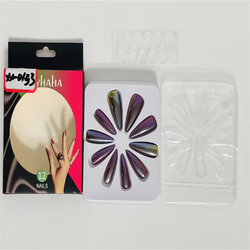 Soododo XDXX-0133 Maillard fairy wind magic nail paste fake nails can be reused fake nails handmade nail art wear nail accessories nail art details Picture