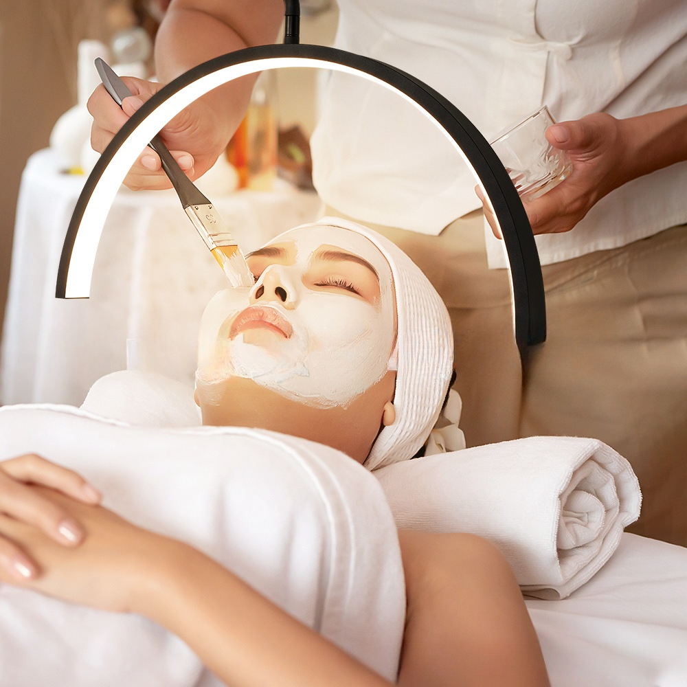 Beauty salon beauty lamps, eye-protecting LED acne removal beauty face care, eyelash extension half-moon lamps, eyelash extension and nail art U-shaped lamps Specification image