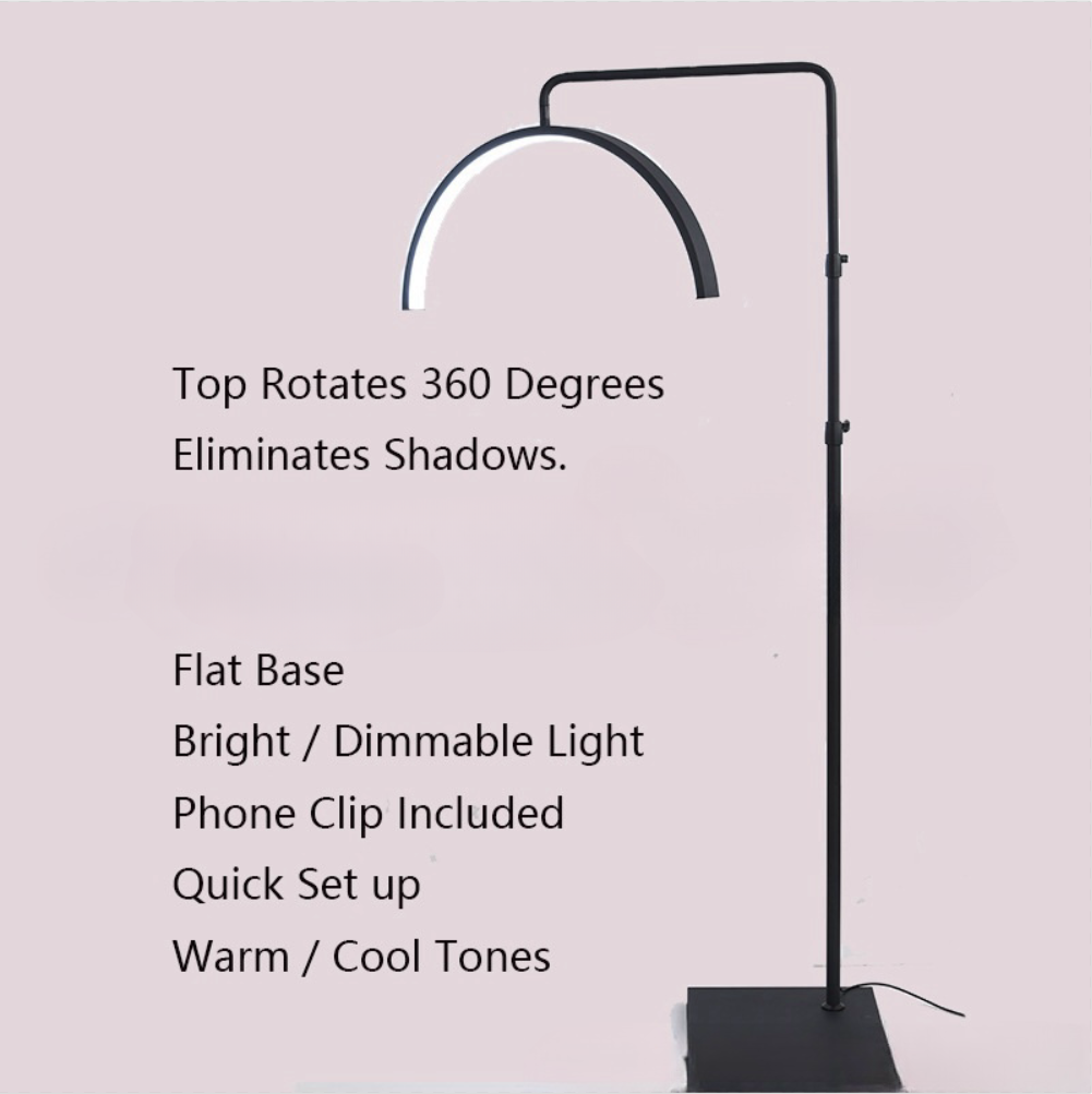 VISBLACK XX品牌半月美容灯落地灯美容纹绣灯U型补光美甲美睫专用节能灯 其他美甲产品产品图