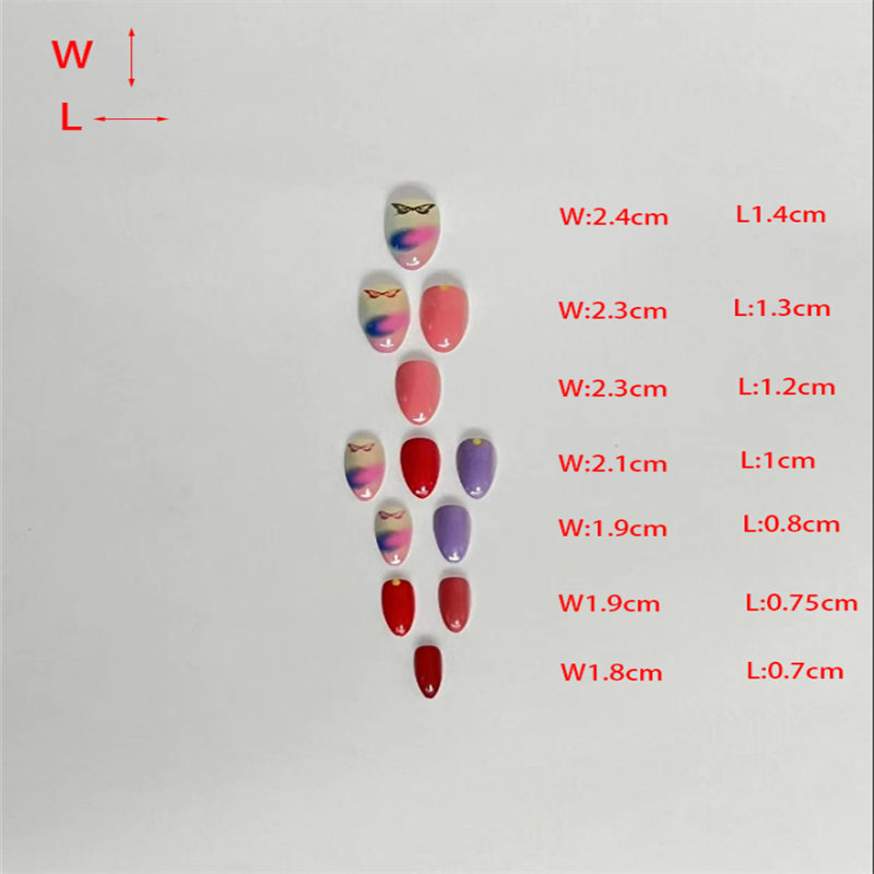 鑫都文化集团荣耀出品XDXX-0095长款指甲片原创设计假指甲果冻胶美甲贴成人穿戴式美甲批发成人散粉穿戴甲美甲详情8