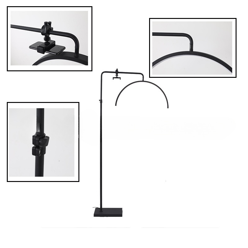 shanilak 24-inch long-arm floor lamp, cross-border nail art, eyebrow shaping, eye protection tattoo, U-shaped eyelash extension lamp, ironwork, simple style large street lamp, and other nail art products Application Scenario