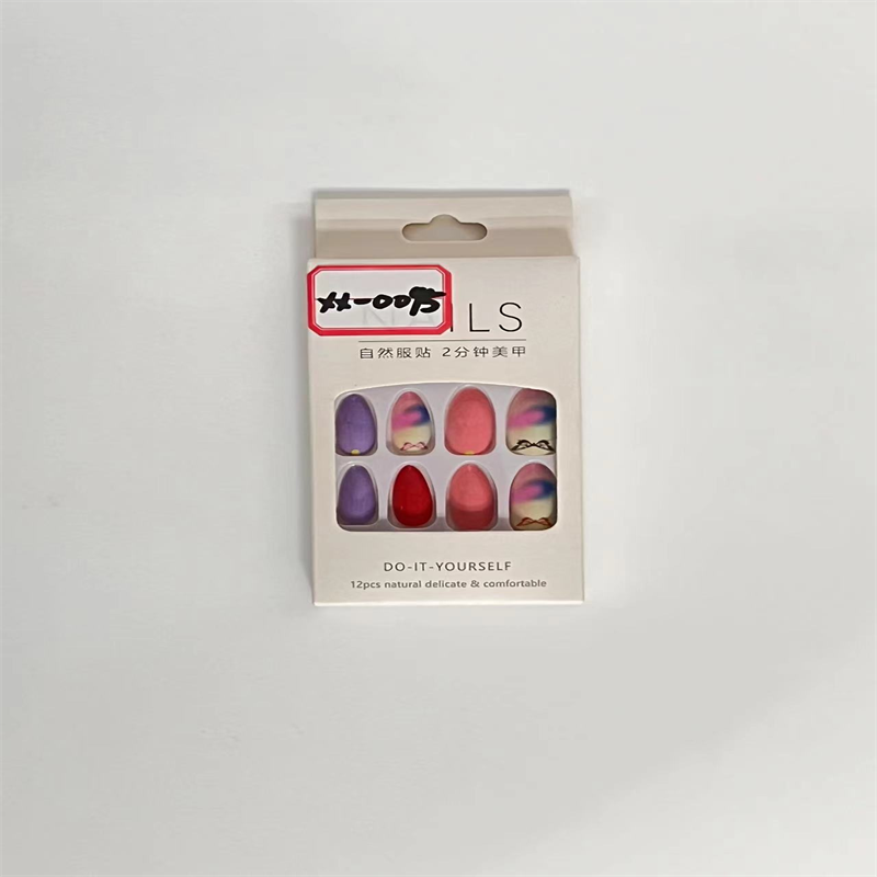 鑫都文化集团荣耀出品XDXX-0095长款指甲片原创设计假指甲果冻胶美甲贴成人穿戴式美甲批发成人散粉穿戴甲美甲详情5