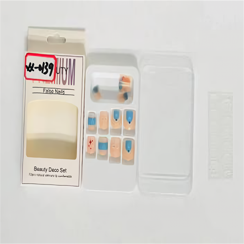 Soododo XDXX-0139 Source factory direct sales cross-border European and American fake nail patch Black nail removable mid-length wear nail piece jewelry nail details Picture