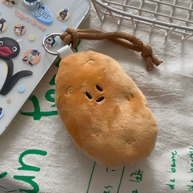 超萌可爱土豆玩偶挂件毛绒钥匙圈创意公仔蔬菜食物钥匙扣学生挂饰图