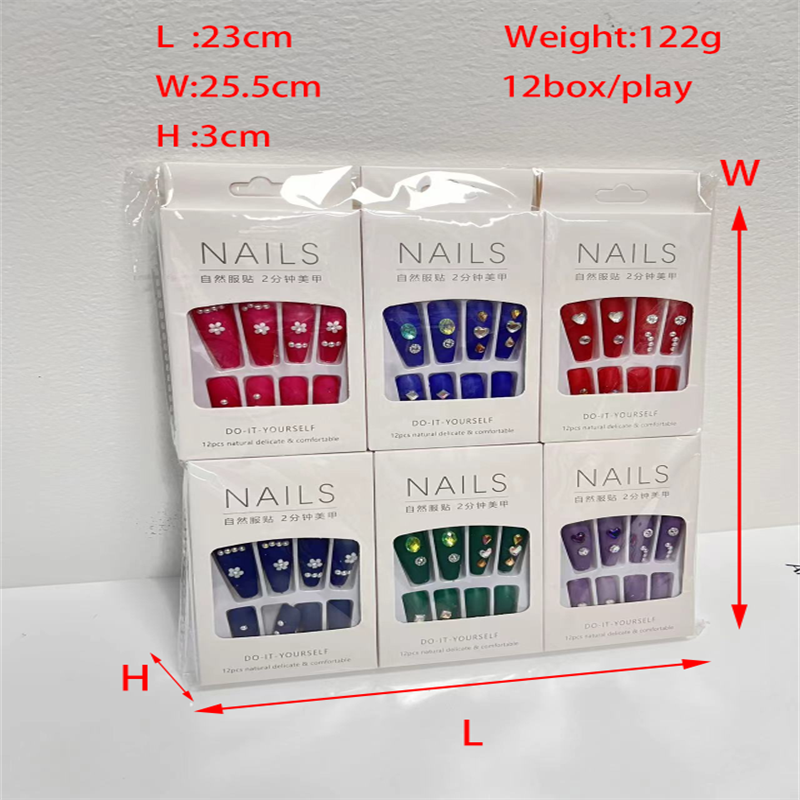 鑫都文化集团荣耀出品XDXX-0151穿戴甲甲片专用穿戴式贴片免刻磨超薄无痕假指甲美甲店延长甲成人散粉穿戴甲美甲详情9