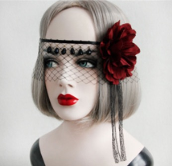 Holiday parties, flowers, headdresses, wreaths, Halloween headdresses, veils, headflowers thumbnail