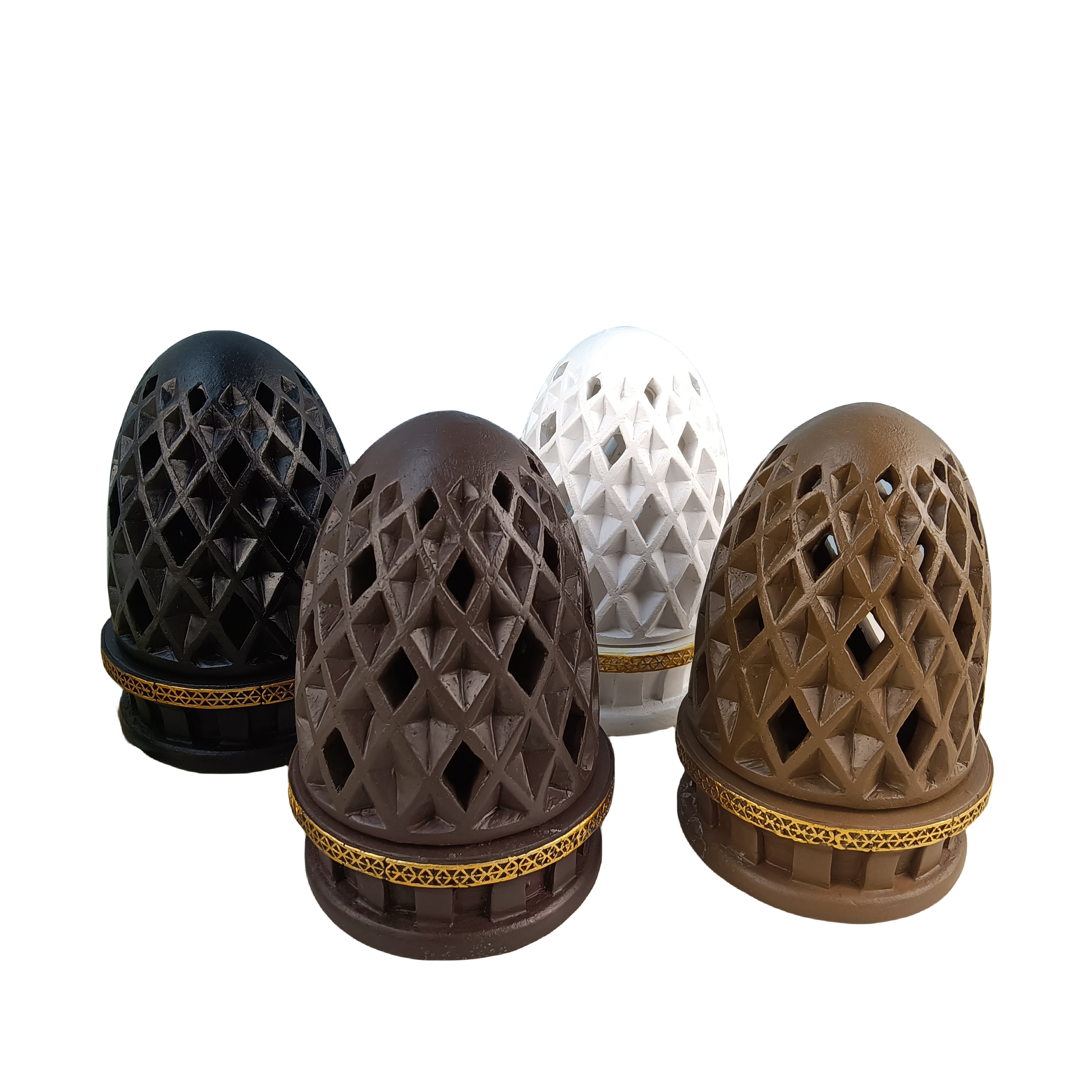 Cross-Border New Minimalist Creative Shape Design Sense Resin Middle East Charcoal Burner Muslim Home Decoration Craft Incense Burner Item Picture