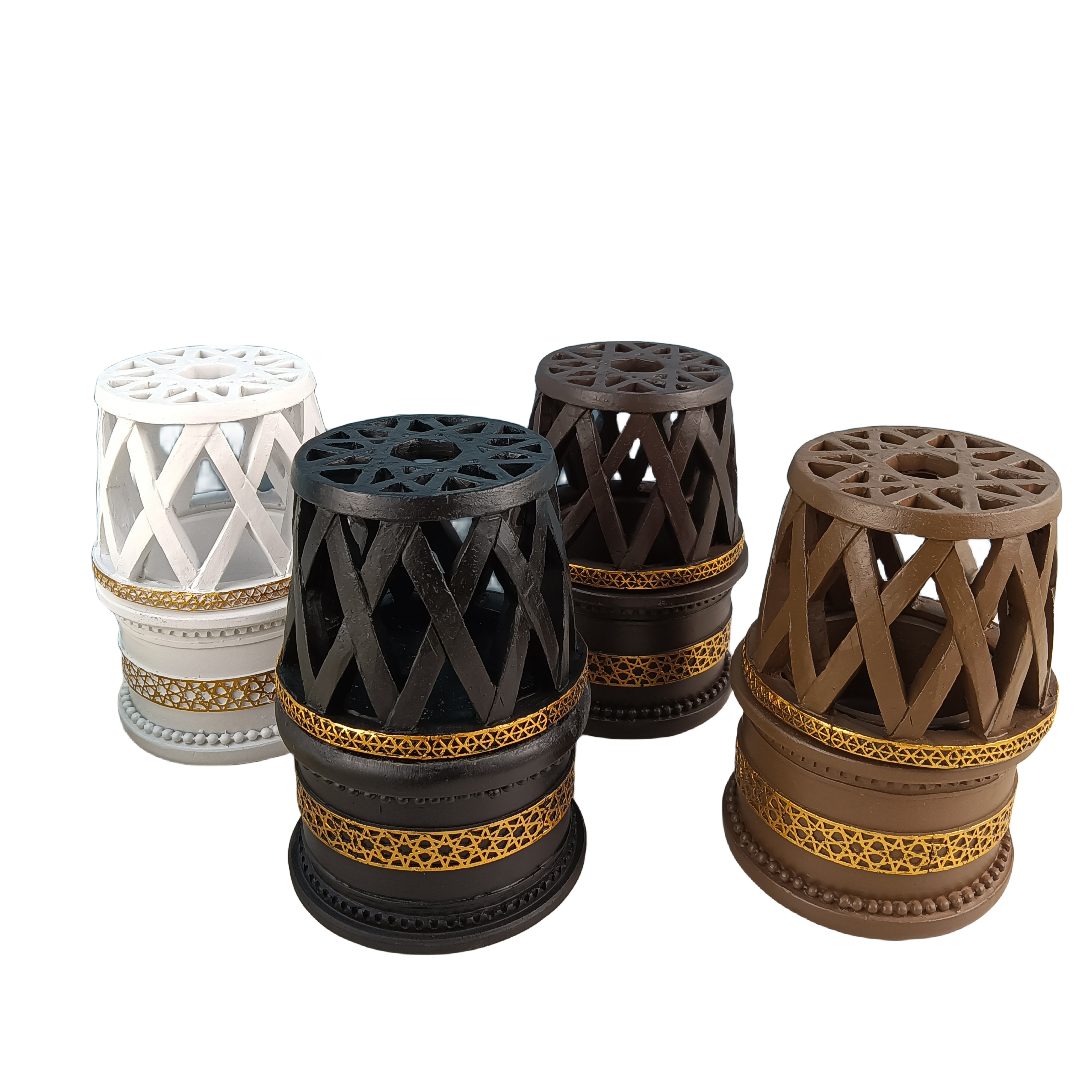 Cross-Border New Minimalist Creative Shape Design Sense Resin Middle East Charcoal Burner Muslim Home Decoration Craft Incense Burner Item Picture