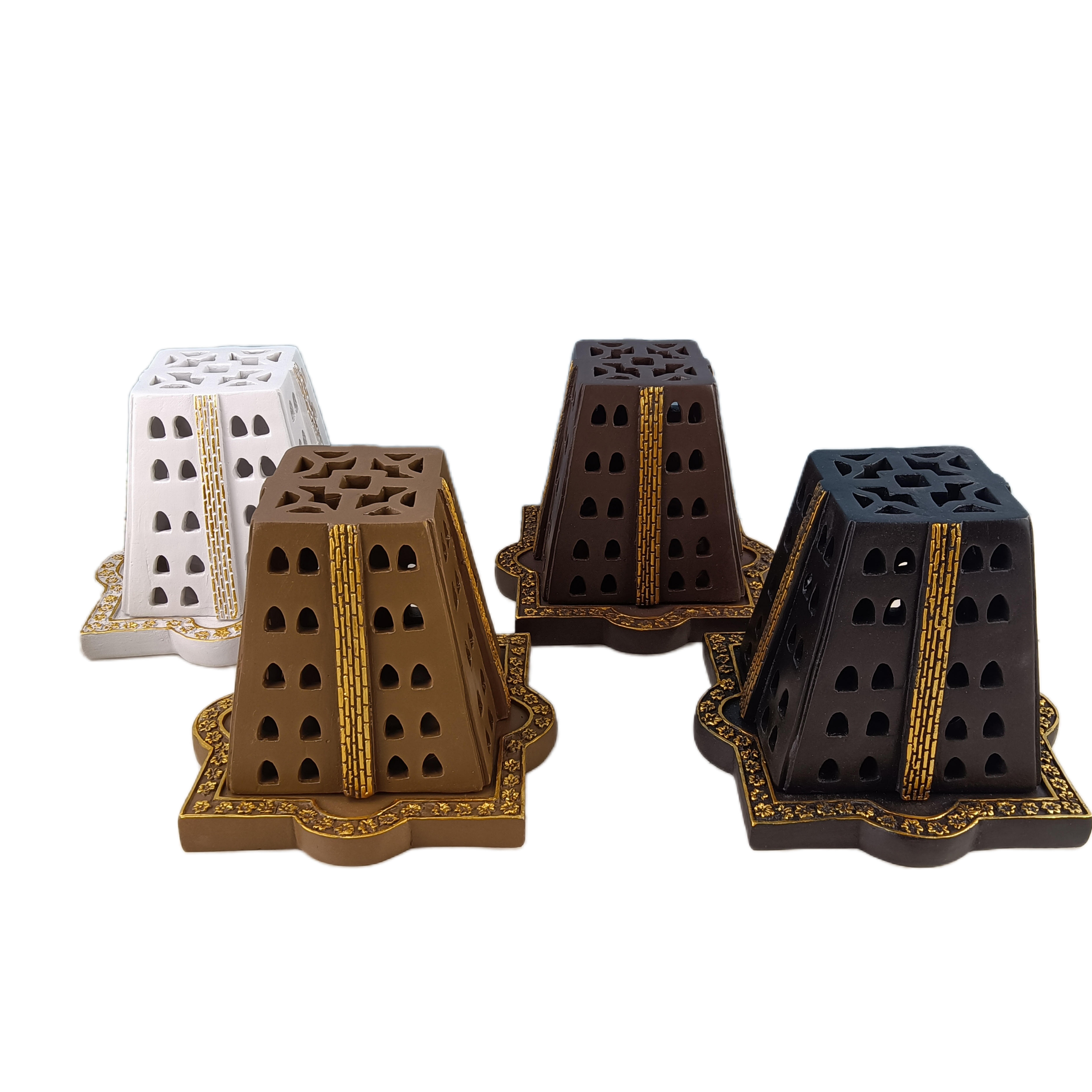 Cross-Border New Minimalist Creative Shape Design Sense Resin Middle East Charcoal Burner Muslim Home Decoration Craft Incense Burner Item Picture