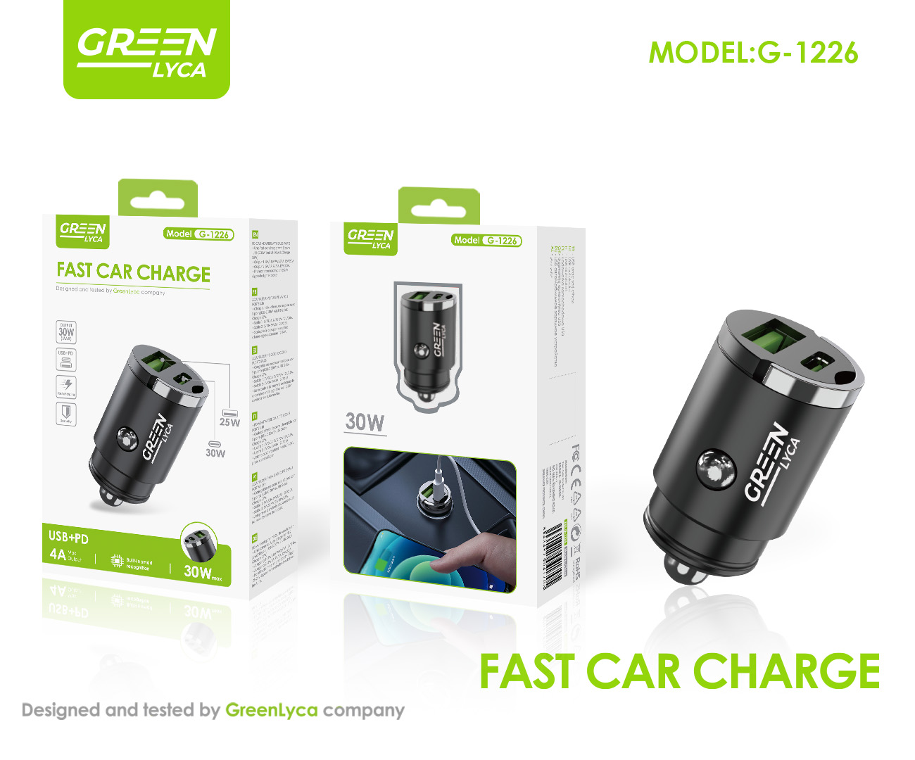 The Green Lin DC-112 does not come with a wired charger