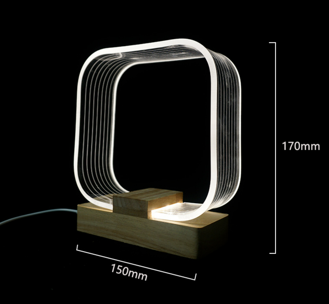Usb Light Creative Home Nordic Simple Study Desk Lamp Charging Led Acrylic Night Light Holiday Gift Light
